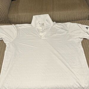Adidas polo. ClimaLite. White. XXL. White double stripe.